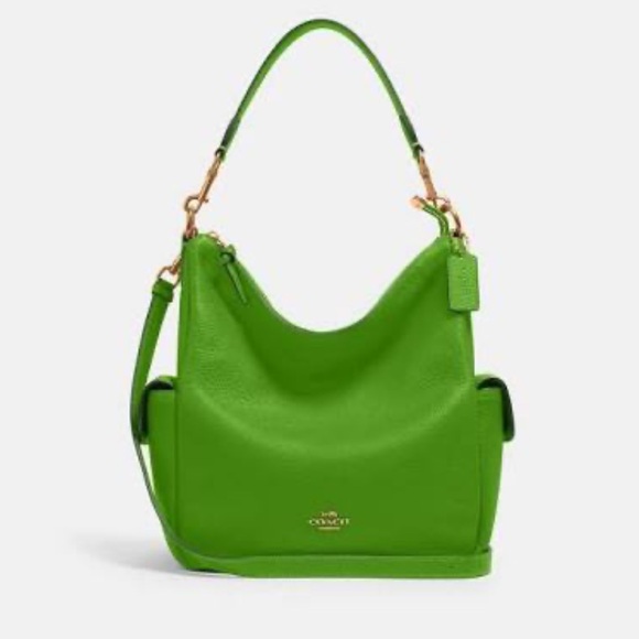 Coach Green Pennie Leather Shoulder Bag - Picture 1 of 15